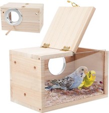 GINDOOR Parakeet Nesting Box Transparent Bird House