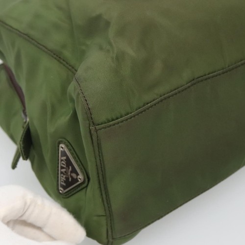 PRADA Hand Bag Nylon Khaki Brown Auth fm4769 - 第 15/24 張圖片