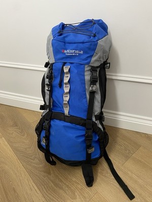 Lichfield Explorer 60+10L Wanderrucksack Rucksack - Blau/Grau - 70L Fassungsvermögen.