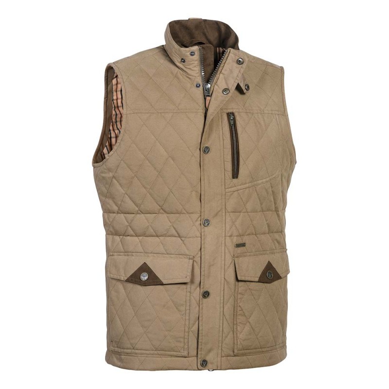 Gilet matelassé Ares Club Interchasse orange fluo pour la traque en forêt