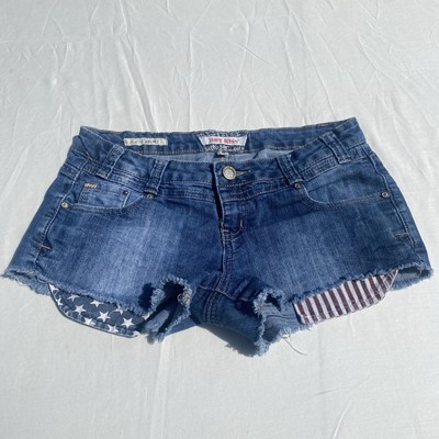 Junior girls size 5 hot kiss cut off Americana shorts for Fourth of July