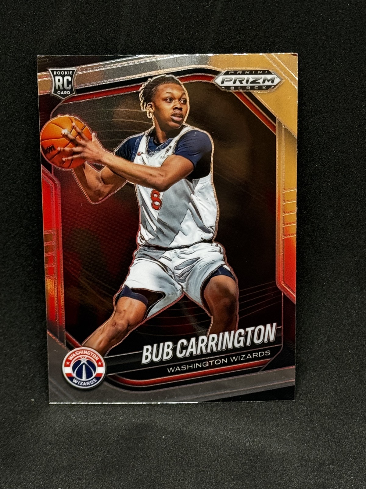 2024-25 Panini Prizm Black - Bub Carrington, Bub Carrington #92 (RC)