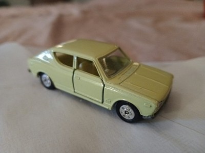 Vintage Tomica Pocket Car Datsun F10 Nissan Cherry X-1 Lime Yellow