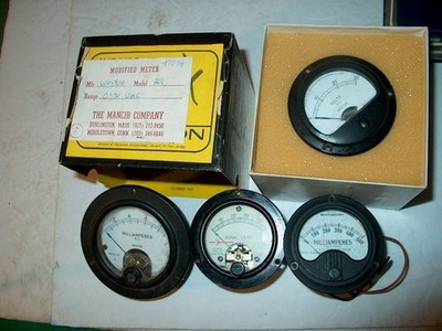 VINTAGE LOT OF 4 GAUGES-(2) WESTON-HICKOK-WESTINGHOUSE-STEAMPUNK