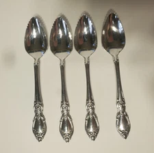 Oneida Community PLANTATION Stainless Grapefruit Spoons Set Of 4