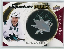 2015-16 Trilogy Patrick Marleau Signature Pucks Auto Autograph #SP-PM Sharks