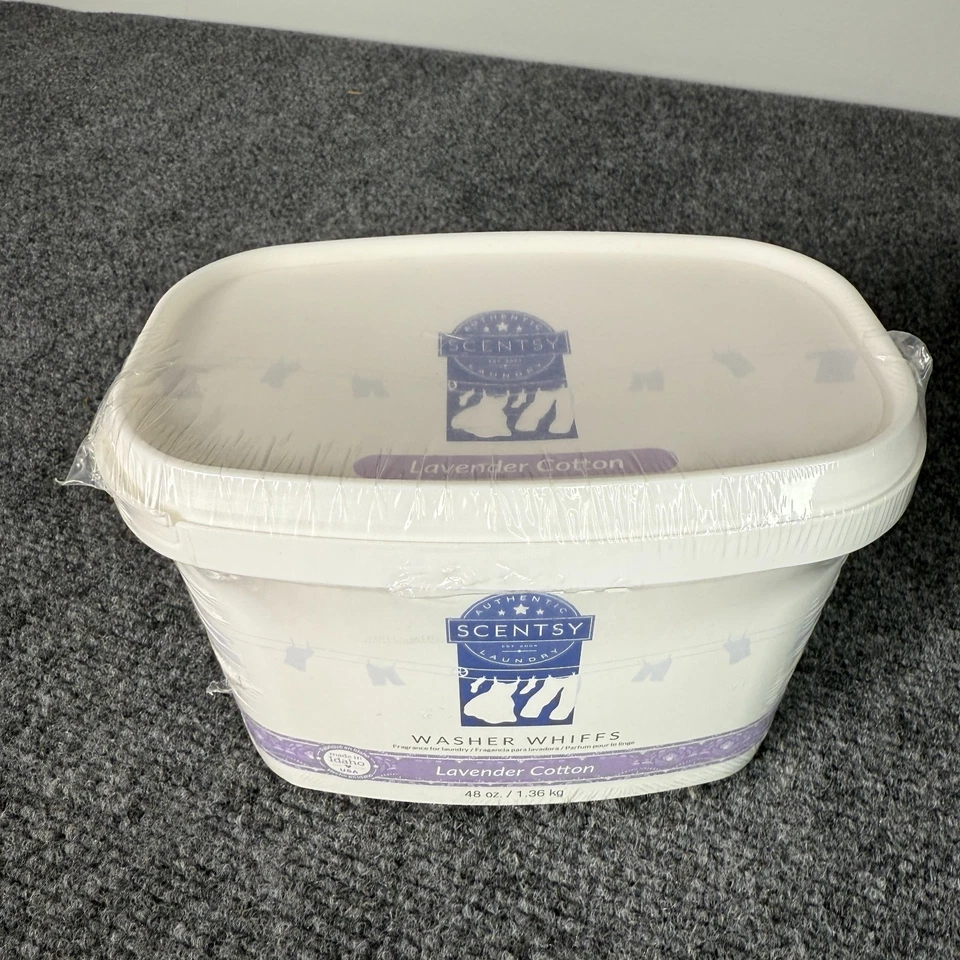 Lavadora Scentsy Clean Whiffs algodón lavanda 48 oz. Nueva bañera sellada hecha en EE. UU. Foto 4 de 4