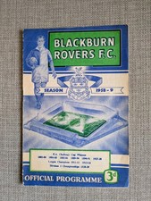 Blackburn Rovers v Burnley 1958/59. FA Cup 4th round.
