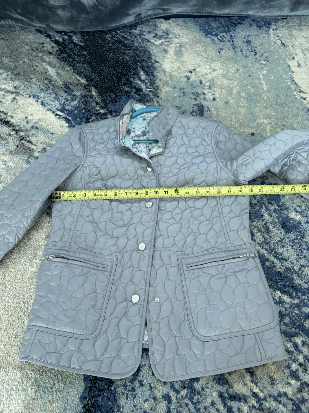 BASLER JACKET REVERSIBLE QUILTED LIGHTWEIGHT Gray… - image 4