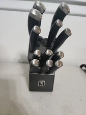 JA Henckels International Silvercap 12 Piece Serrated Blades Knife Set W/ Block