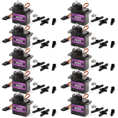 MG90S 9G Micro Servo Motor Metal Geared Motor Kit for RC Car Robot Helicopter...