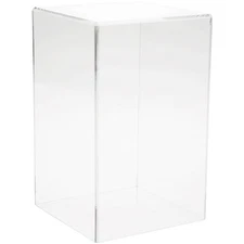 Plymor Clear Acrylic Display Case with No Base, 5" x 5" x 8"
