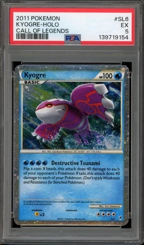 Pokemon Kyogre Call of Legends Shiny Holo Rare #SL6 PSA 5