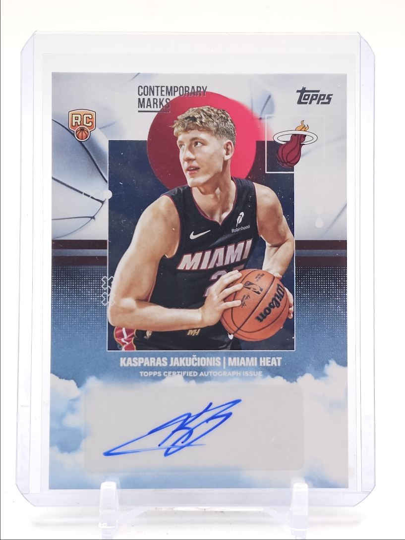 KASPARAS JAKUCIONIS 2025-26 TOPPS CONTEMPORARY MARKS ROOKIE RC AUTO Q1557