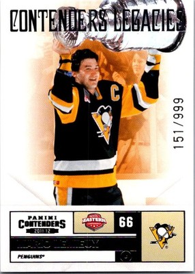 2011-12 Panini Contenders #159 Mario Lemieux #/999