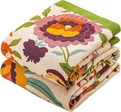 Boho Throw Blanket for Bed Couch 100% Cotton Ultra Soft Large Rustic Quilt t