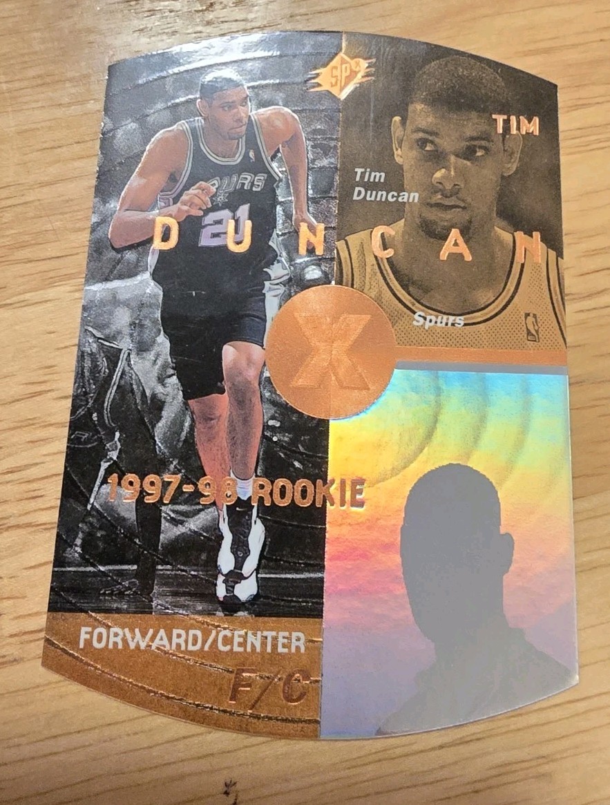 1997-98 SPx HOLOGRAM Tim Duncan Bronze Rookie RC #37 Spurs HOF NM/M