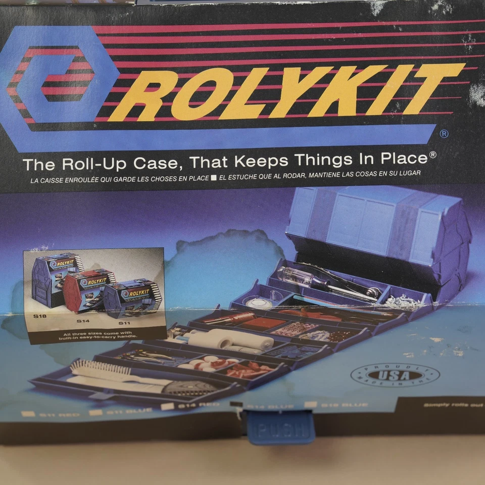 Rolykit S14 Red Organizer Roll Up Case Art Crafts Fishing Sewing Jewelry NOS - Image 3 of 4