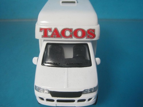 LOT OF 3 KINSFUN TACO FOOD TRUCK DIE CAST METAL PULLBACK ACTION TOY CAR VE-TACTR - Picture 4 of 13