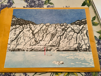 Drawings of Nature, Art, Colored Pencil Art, Glacier Bay Alaska