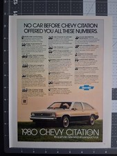 1980 Chevrolet Citation Print Ad. 2.5l 4 Cyl. 2.8l V6. New Kind Of Compact Car
