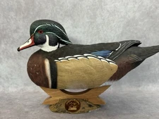 Wonderful Ducks Unlimited Wood Duck Drake Decoy by World Champion Dick Rhode