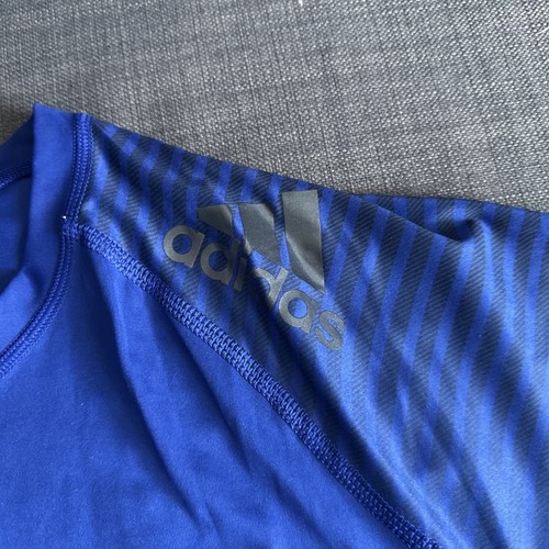 Adidas Techfit Compression Top Climacool Size Large Blue - Picture 2 of 5