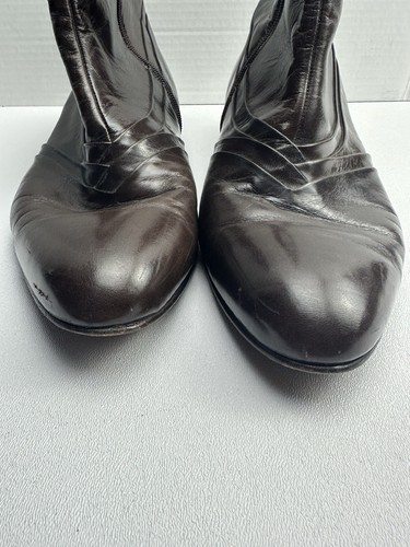 Stacy Adams Para hombres Vintage Botines Cuero Marrón Cremallera Zapatos Talla 9.5 - Imagen 18 de 24