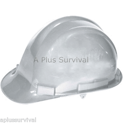 White Hard Hat with 4 Point Ratchet - Lightweight ANSI Certified Osha Compliant