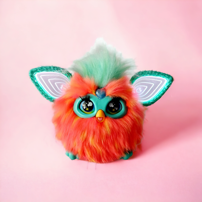 Coral furby 2023 emoto tronic interactive plush toy pink coral fur