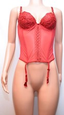 LISE CHARMEL Women's Belle De Nuit Gu pi re Bustier AC4533C Ruby Red Color, 34C