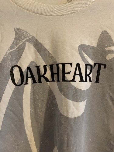 Mens Bacardi Oakheart Spiced Rum Tshirt Cream Colored With Large Bacardi Bat New - Picture 4 of 18