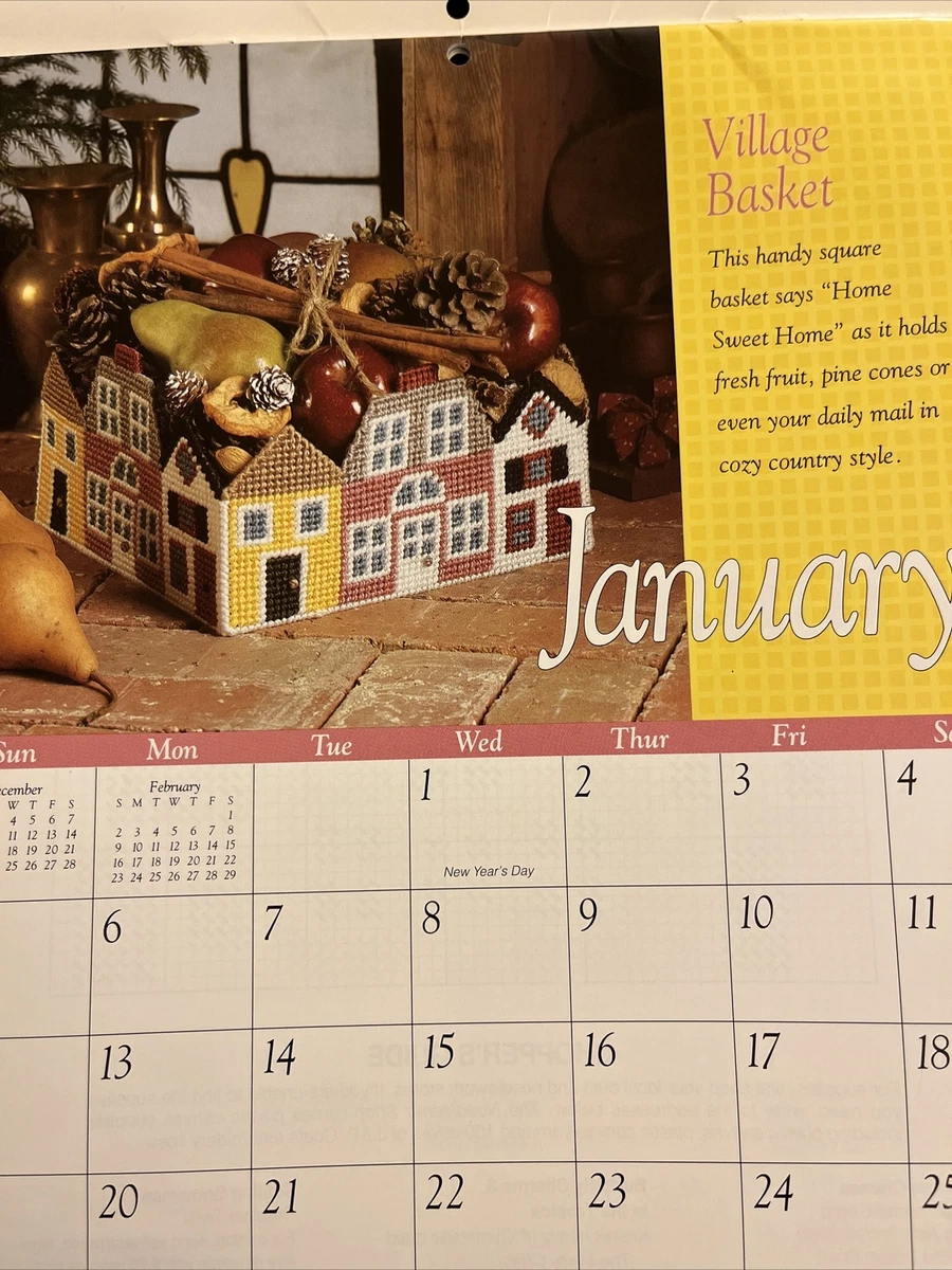 Plastic Canvas Calendar 1992 | eBay