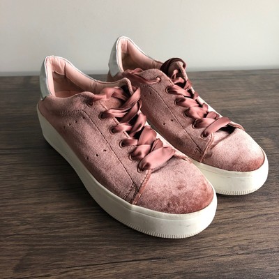 steve madden pink velvet sneakers