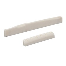 1Set 12 String Bone Slotted Acoustic Guitar Bridge Saddle 76*3*9mm and Nut 49mm