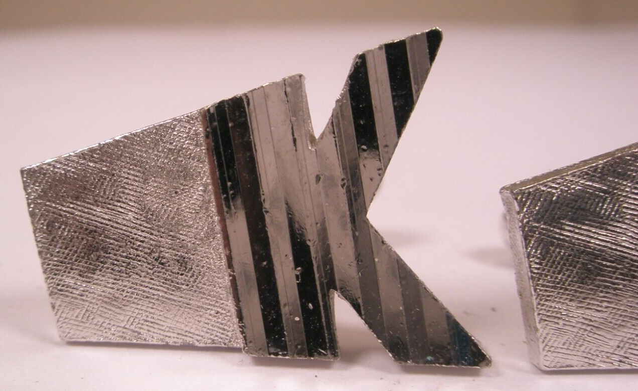 K Monogram Initial Letter Silver Tone Vintage DAN… - image 3