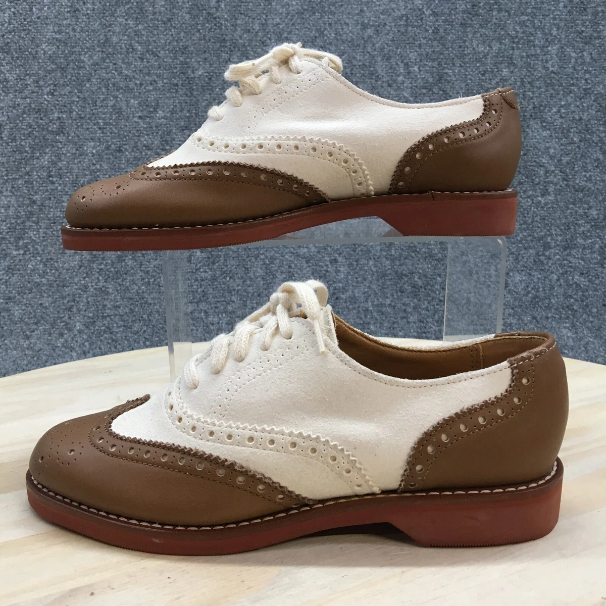 White polo brown hot sale shoes