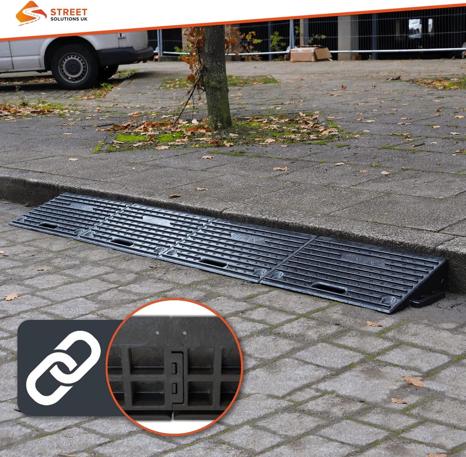 3 x Heavy Duty Kerb Access Ramps in Black Perfect for HGV Usage