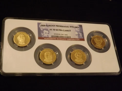 2008 -S    Presidents     4 Coin Set       NGC PF 70 Ultra Cameo