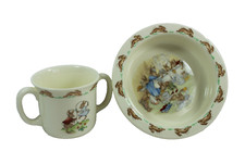 Royal Doulton Bunnykins Golden Jubilee 1984 Cereal Bowl and Cup