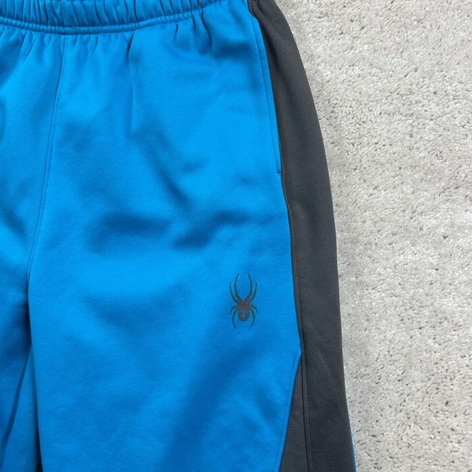 Pantalones deportivos Spyder para niños talla XL 18 azul elástico forrado de lana esquí Foto 4 de 4