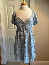 DRESS - Short Sleeve - American Eagle - Knee Length - Blue Floral - Medium-NWT