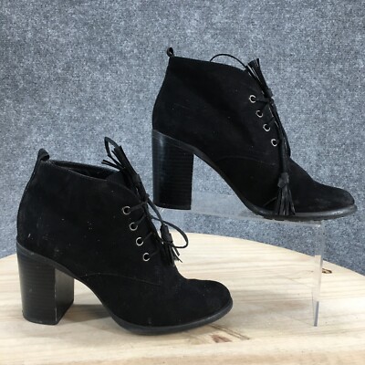womens black lace up dress boots Rainey Vintage Lace-Up Boots (Black)