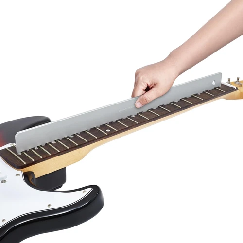 Guitar Neck Notched Straight Edge 4Mm Thick Aluminum Maintenance Setup Tool Pro