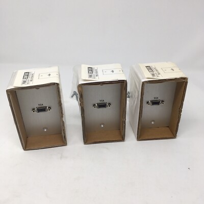 (Lot of 3) Panel Crafters PC-G1720-E-P-C VGA Pass Through Single Gang Female/Fem