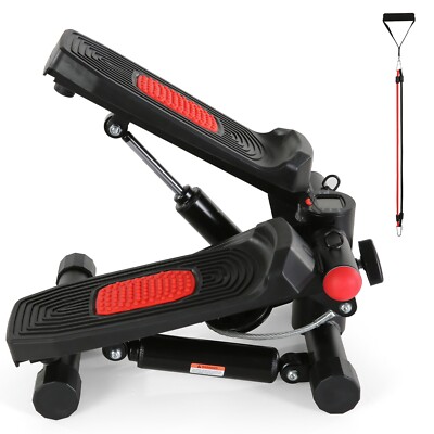 350lbs Exercise Mini Stepper Machine Workout Step Trainer with Resistance Bands