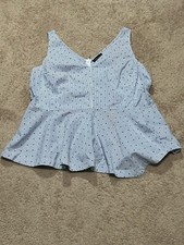 Lane Bryant Womens Shirt Size 22 Multicolor Striped Polka Dot Classic Dressy