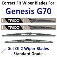 Wiper Blades 2-Pack Standard Wipers - fit 2019+ Genesis G70 - 30260/180