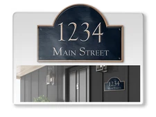 Curb-N-Sign Arch Address Sign Plaque Super Reflective customized