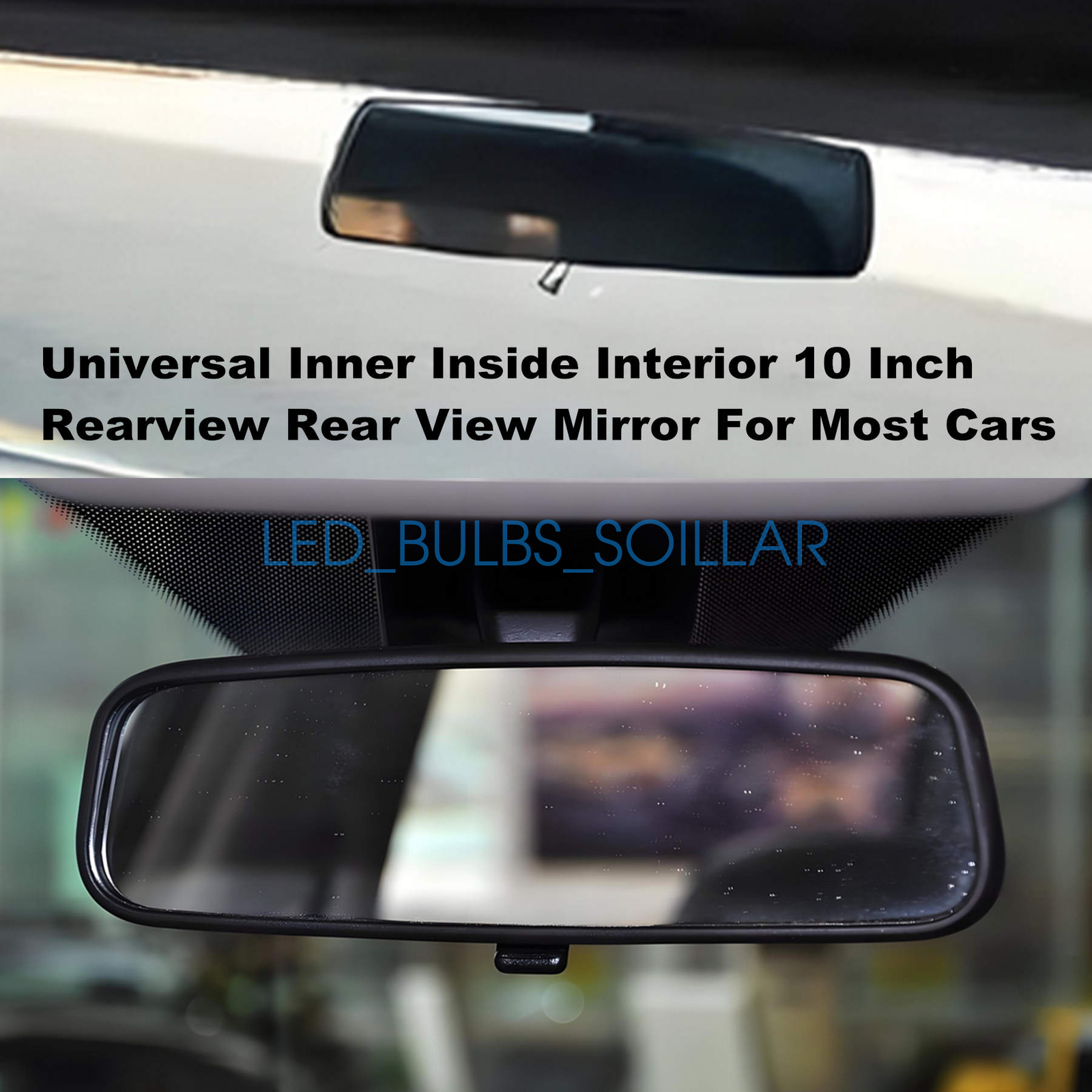For Most Cars Universal Inner Inside 10 Inch Rearview Rear View Mirror ...